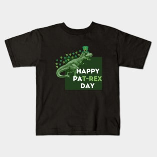 Happy St Pat T Rex Day Kids T-Shirt